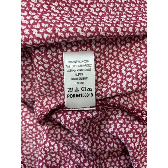 Catherines Women's Plus Size Georgette Buttonfront Tie Sleeve Cafe Blouse 2X - Picture 7 of 9